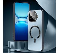 TIANYUE Coque magnétique pour Vivo iQOO Z11 Turbo, Coque Ultra-Mince avec Protecteur d'objectif, Compatible avec Mag-Safe, Prend en Charge la Charge sans Fil, Cover pour Vivo iQOO Z11 Turbo-Bleu