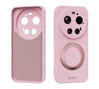 TIANYUE Coque Magnétique pour Xiaomi 17 Ultra, Compatible avec Mag-Safe, Support magnétique intégré, Coque Antichoc Mince en Silicone Liquide pour Xiaomi 17 Ultra-Rose