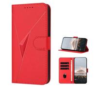 TIANYUE Coque pour Google Pixel 10a, Coque Élégant PU Portefeuille Étui avec Magnétique Socle Rabattable Wallet Cover, Étui pour Google Pixel 10a-Rouge