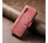 TIANYUE Coque pour Honor Magic8, Étui Portefeuille à Fermeture Éclair avec 7 Emplacements pour Cartes, Étui avec Blocage RFID, Housse pour Honor Magic8-Rose