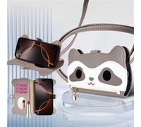 TIANYUE Coque pour Huawei Mate 80 Pro, Etui Portefeuille à Fermeture éclair avec 3 Fentes pour Cartes, avec Miroir Case pour Huawei Mate 80 Pro-Grise