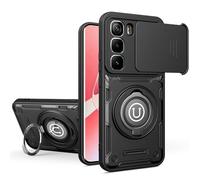 TIANYUE Coque pour Infinix Hot 60 Pro 4G, Coque PC Double Couche Renforcée, avec Support Antichoc Silicone TPU Bumper Protection Rigide Housse Etui pour Infinix Hot 60 Pro 4G-Noir