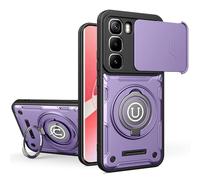 TIANYUE Coque pour Infinix Hot 60 Pro+, Coque PC Double Couche Renforcée, avec Support Antichoc Silicone TPU Bumper Protection Rigide Housse Etui pour Infinix Hot 60 Pro+-Violet