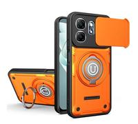 TIANYUE Coque pour Infinix Smart 9 HD, Coque PC Double Couche Renforcée, avec Support Antichoc Silicone TPU Bumper Protection Rigide Housse Etui pour Infinix Smart 9 HD-Orange