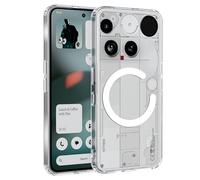 TIANYUE Coque pour Nothing Phone (3), Housse Ultra-Mince en PC + TPU Souple avec Anneau magnétique, supporte la Charge sans Fil Cover pour Nothing Phone (3)-Transparente