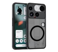 TIANYUE Coque pour Nothing Phone (3), Housse Ultra-Mince en PC + TPU Souple avec Anneau magnétique, supporte la Charge sans Fil Cover pour Nothing Phone (3)-Noire