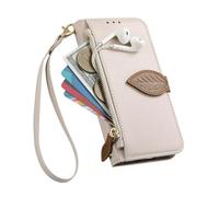 TIANYUE Coque pour Nothing Phone (3a), Étui Portefeuille en Cuir PU avec Poche Zippée, Fermeture Magnétique et Support Pliable Intégré, Coque pour Nothing Phone (3a)-Blanc