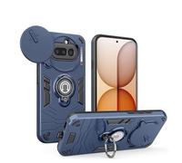 TIANYUE Coque pour Nothing Phone 4a, Protection d'objectif d'appareil Photo, Coque de Protection Antichoc avec Anneau de Support, Coque Rigide en PC pour Nothing Phone 4a-Bleu