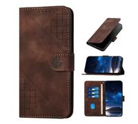 TIANYUE Coque pour Oukitel C51, Petit étui Portefeuille en Cuir PU à Motif Papillon pour étui Oukitel C51, Coque avec Fente pour Carte Fonction béquille-Brun