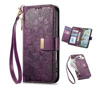 TIANYUE Coque pour T-Mobile T Phone 3 Pro 5G, Motif en Relief PU Portefeuille Case avec Stand, avec 6 emplacements pour Cartes Magnétique Coque pour T-Mobile T Phone 3 Pro 5G-Violet