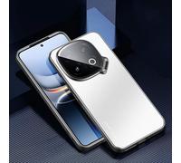 TIANYUE Coque pour Vivo iQOO 13, Coque Mince Film Intégré avec Capuchon d'objectif d'appareil Photo, Couverture Rigide en PC avec Support pour Vivo iQOO 13-Argent