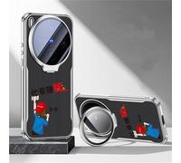 TIANYUE Coque pour Vivo X300, Coque Ultra Mince en Cuir végan, Étui avec Cache Objectif et Support intégrés pour Vivo X300-Noir