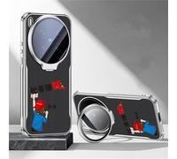 TIANYUE Coque pour Vivo X300 Pro, Coque Ultra Mince en Cuir végan, Étui avec Cache Objectif et Support intégrés pour Vivo X300 Pro-Noir