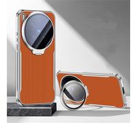 TIANYUE Coque pour Vivo X300 Pro, Coque Ultra Mince en Cuir végan, Étui avec Cache Objectif et Support intégrés pour Vivo X300 Pro-Orange