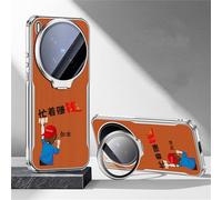 TIANYUE Coque pour Vivo X300 Pro, Coque Ultra Mince en Cuir végan, Étui avec Cache Objectif et Support intégrés pour Vivo X300 Pro-Orange