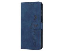TIANYUE Coque pour Xiaomi 17 Pro, Etui en Cuir PU Portefeuille Coque avec Fente Carte, Antichoc Flip Case Étui en Cuir Vintage gaufré Coeur pour Xiaomi 17 Pro-Bleu