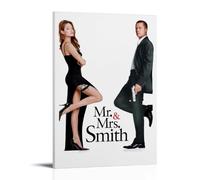 TIANYXYF Mr. & Mrs. Smith Poster sur toile de films populaires et passionnants - Décoration murale pour chambre à coucher - 60 x 90 cm - Style cadre