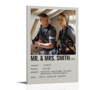 TIANYXYF Mr. & Mrs. Smith Poster sur toile de peinture pour chambre à coucher Motif films populaires et passionnants 30 x 45 cm