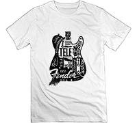 TIANZHONG77 Fender Guitars Telecaster Logo T-Shirt T-Shirts à Manches Courtes(Medium)