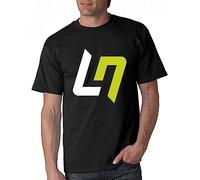 TIANZHONG77 Lando Norris Helmet Logo T Shirt Lando Norris T Shirt for Men and Black T-Shirts à Manches Courtes(Large)