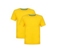 TiaoBug Enfant Garçon Fille Lot de 2 T-Shirts de Sport Manches Courtes Tee Shirt Athletics Sport Fitness Running Maillots de Corps Été Séchage Rapide Sportwear 2-12 Ans Jaune 5-6 Ans