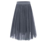 TiaoBug Jupe en Tulle Enfant Fille Jupe Tutu de Princesse Robe Mariage Demoiselle d'honneur Chic et Elégante Jupes d'été Décontractées Tenues Photographie 5-14 Ans