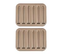 TIAOWU Financier Lot de 2 moules à gâteaux cylindriques 3D à 6 cavités