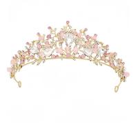 Tiara Cristalline Couronne Strass Diadème Princesse Accessoires Cheveux Vintage Cadeau pour Concours Parties Fête Cosplay Halloween Noël Mariage 2-12 ans