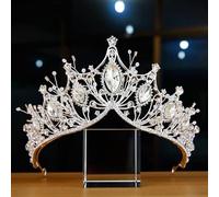 Tiara Crowns Crystal Bandband , Rhingestone Crystal Beads Bridal Tiara Crown for Proms, Fêtes , Fashion Show , Choix le plus idéal (couleur: argent, taille: 34 * 8cm)