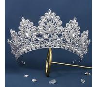 Tiara de mariage encroûtée | Accessoire de tête de mariée étincelant avec des cristaux éblouissants, parfait pour les mariages de rêve, les baby-showers de mariée et les noces inspirées des princesses