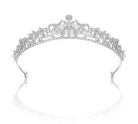 Tiara Or Argent Cristal Couronne Strass Princesse Élégante Couronne Diadème Mariage pour Bal Noël Couronne de Mariée Mariage Bal Fête Femmes Mariée Reine Princesse, /, Plastique, Sans pierres