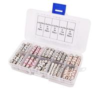 Tiardey 100 pièces 5 types 240V Volt prise secteur domestique fusible 6.3x25mm Tube en céramique cartouche fusibles Kit d'assortiment