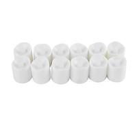 Tiardey 12pcs LED Bougies en Plastique Lumière De Thé Lumière,Lumières De Thé Lumineuses Flicker pour Célébration Saisonnière Et Festival - Blanc Froid
