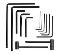 Tiardey 13 pièces jeu de clés Allen pour guitare comprenant des clés Allen à tige en treillis allongées de 4 mm et 5 mm et des clés hexagonales à tige en treillis de 7 mm et 8 mm