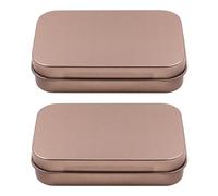 Tiardey 2 pièces boîte de rangement en étain avec couvercle, mini boîte en métal noire, boîte en fer blanc pratique, adaptée aux bonbons, clés