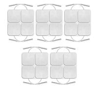 Tiardey 20 pièces Tens Pads remplacement réutilisables carrés dizaines électrodes tampons 5X5 cm tampons auto-adhésifs pour s'adapter à pratiquement toutes les machines Tens pour l'électrothérapie
