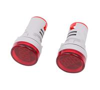 Tiardey 2pcs 22mm Indicateur de tension LED rouge AC20-500V, Voltmètre numérique pour équipement domestique ou industriel - Rond
