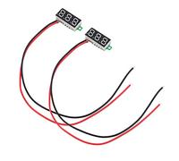 Tiardey 2pcs Testeur de Tension, Mini Voltmètre DC Numérique 2.5V-30V avec Affichage LED 0.28 Pouces - Rouge