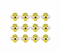Tiardey 30 pcs Dessin Animé Punaise Créative en Forme d'abeille Punaises Ongles DIY Goujon pour Mur De Fonctionnalité Tableau Blanc Tableau De Liège Tableau D'affichage Photos Cartes