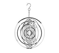 Tiardey 3D Spinner ? Vent en Métal Rotatif Effet De Lumière Coulissante Conception Carillons ? Vent Maison Décoration De Jardin en Plein Air Cadeau Brillant - Rond