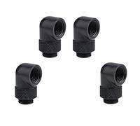 Tiardey 4 Pack G1/4 pouces mâle à femelle raccord d'extension 90°rotatif améliorer multi-lien adaptateur raccord pour ordinateur système de refroidissement par eau