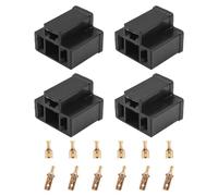 Tiardey 4 pièces H4 Prise de Phare Automobile connecteurs mâles et Femelles Prise d'ampoule 3 Broches pour Ampoules de Phare H4