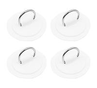Tiardey 4pcs 3.15inch Bateau Gonflable Kayak D-Ring Petit Tampon Rond/Patch Motomarine Pièces Accessoires Kit - Blanc