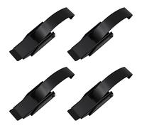 Tiardey 4pcs Matériel Acier Inoxydable Moraillon Loquet ?quipement Cha?nes Boucle De Fixation pour Camions, Bo?Te à Outils,Glacière,Bo?tes De Golf,Capot D'ingénierie,Machines De Ferme - Noir