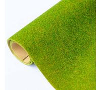 Tiardey (5 pièces, 20x30 cm, Tapis d'herbe pour modélisme ferroviaire, Gazon synthétique en nylon pour décor de modélisme ferroviaire - Vert