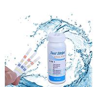 Tiardey Bandelettes de Test de Piscine 6 en 1 pour Les Tests Chimiques de l'eau,50 bandelettes pour Piscine/Spa/Bain à remous,dureté Totale précise,Chlore Libre,Chlore Total,alcalinité et pH