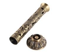 Tiardey Brûleur de Tour d'encens Porte-bâton d'encens Bronze Ton Dragon Phoenix Relief Brûleur d'encens Porte-Ornements artisanaux Décoration de Salon de thé