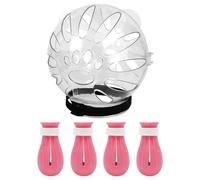 Tiardey Casque à bulles respirant Cat avec couvre-pattes en silicone, capuche réglable en plastique pour chat rose, coupe des ongles pour le bain et le rasage