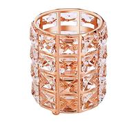 Tiardey Cristal Porte-Pinceau De Maquillage Organisateur Peigne ? Sourcils Brosses Stylo Crayon Tasse Conteneur Organisateur De Stockage Cosmétique (Or Rose)