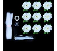 Tiardey Décoration de Voiture de Mariage en Forme de Rose Blanche de Luxe Romantique pour décoration de Voiture de Mariage Papillon décoration